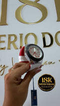Reloj deportivo blanco y rojo